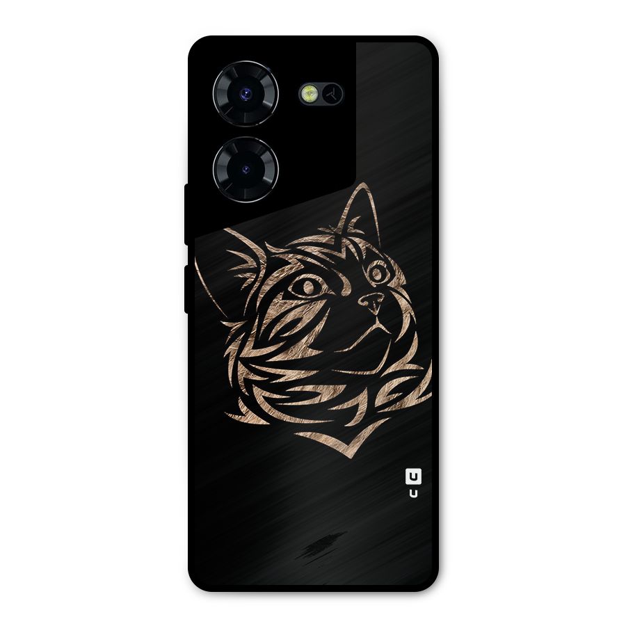 Tribal Cat Metal Back Case for Tecno Pova 5 Pro 5G