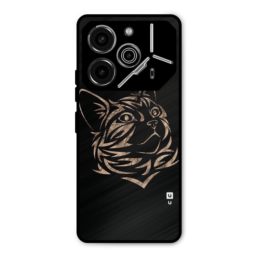 Tribal Cat Metal Back Case for Tecno Pova 6 Pro