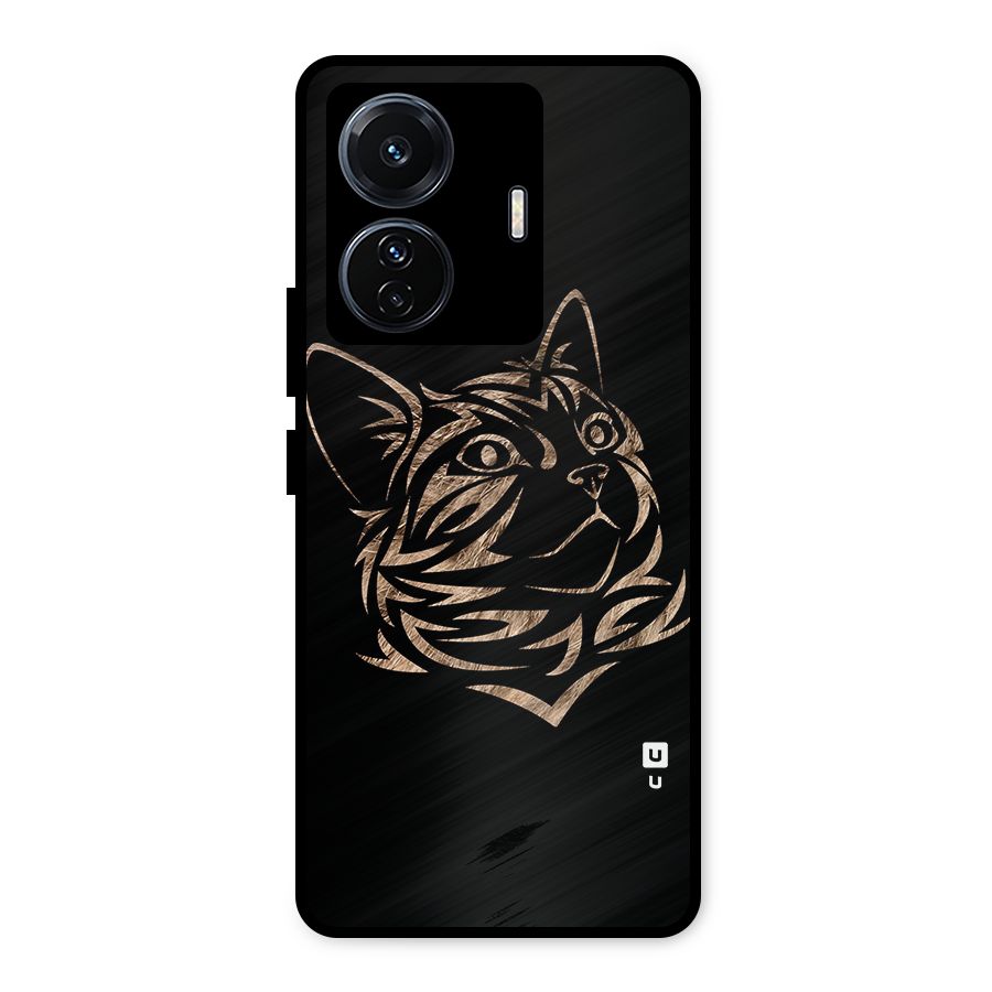 Tribal Cat Metal Back Case for Vivo T1 Pro