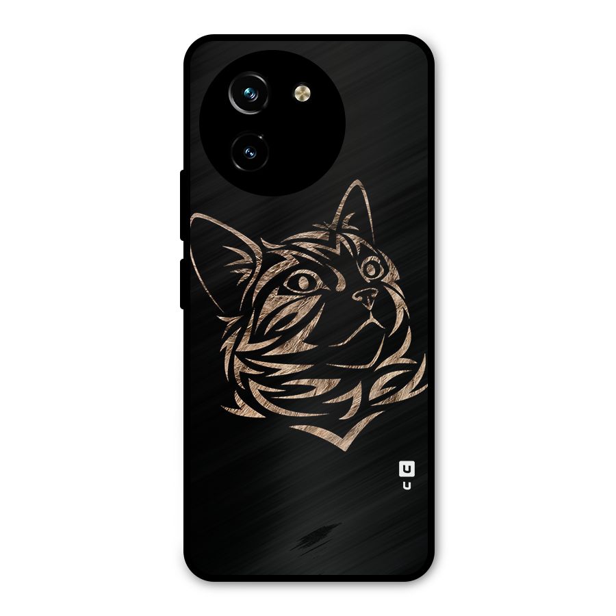 Tribal Cat Metal Back Case for Vivo T3x