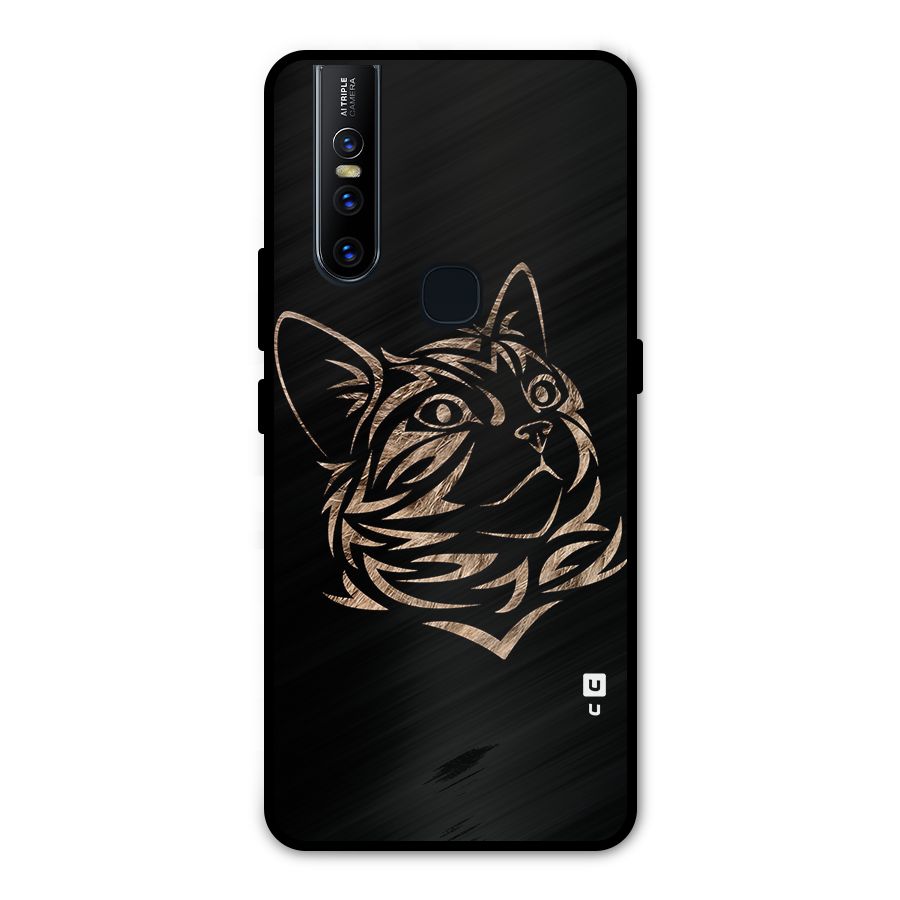 Tribal Cat Metal Back Case for Vivo V15