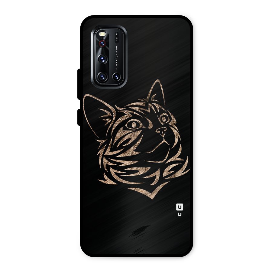 Tribal Cat Metal Back Case for Vivo V19