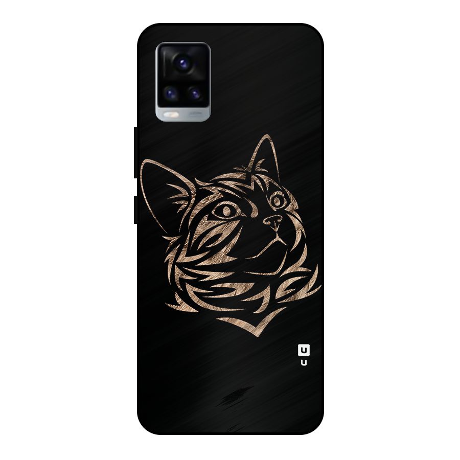 Tribal Cat Metal Back Case for Vivo V20