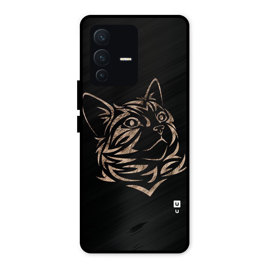 Tribal Cat Metal Back Case for Vivo V23 5G
