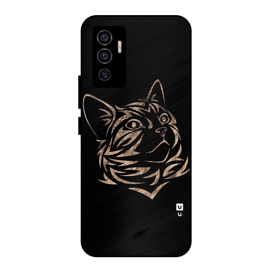Tribal Cat Metal Back Case for Vivo V23e