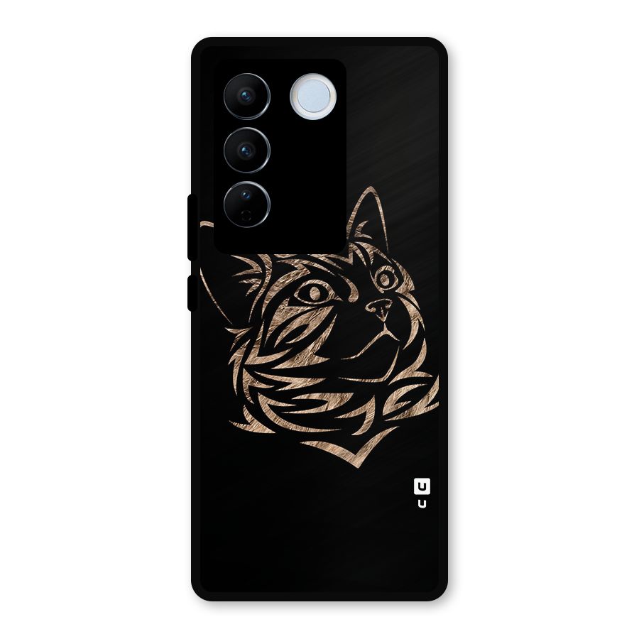 Tribal Cat Metal Back Case for Vivo V27
