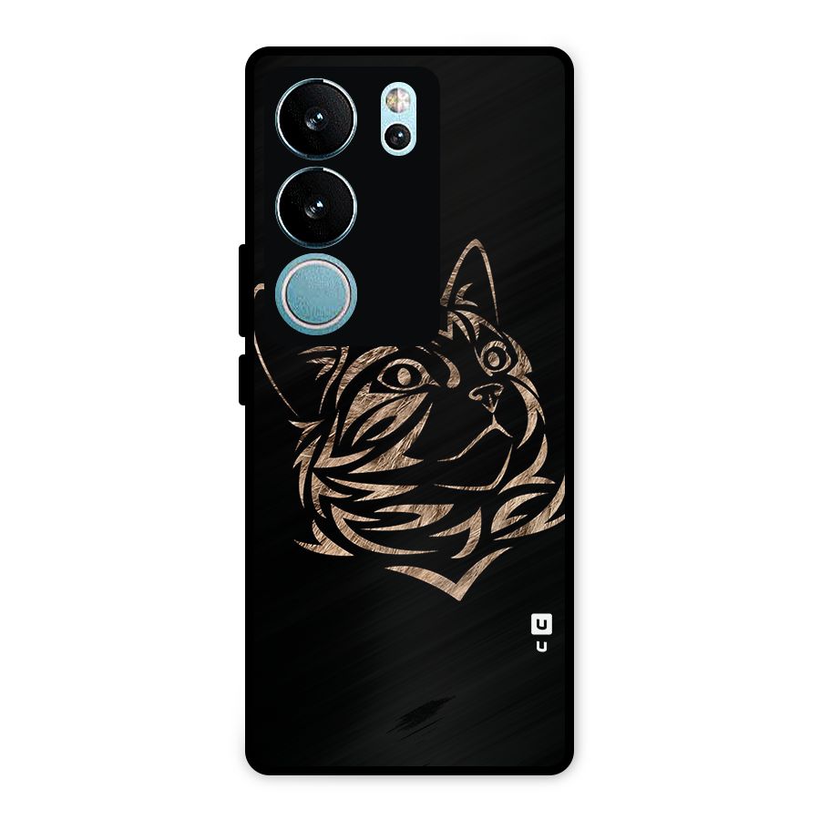 Tribal Cat Metal Back Case for Vivo V29 Pro