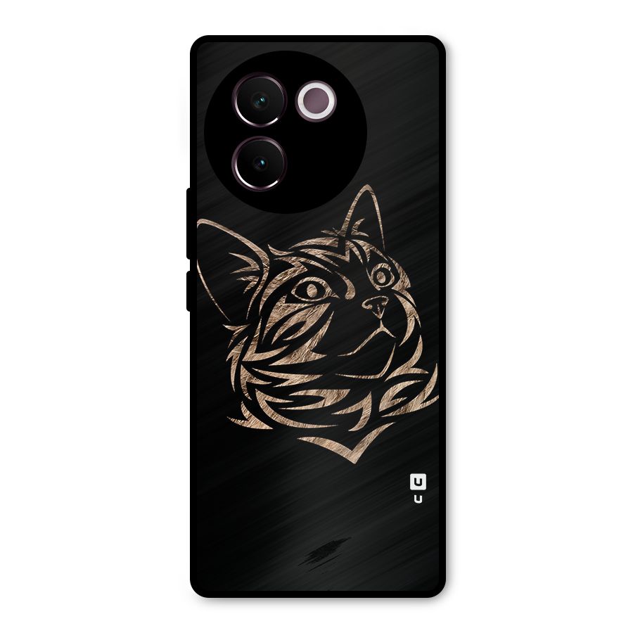 Tribal Cat Metal Back Case for Vivo V30e
