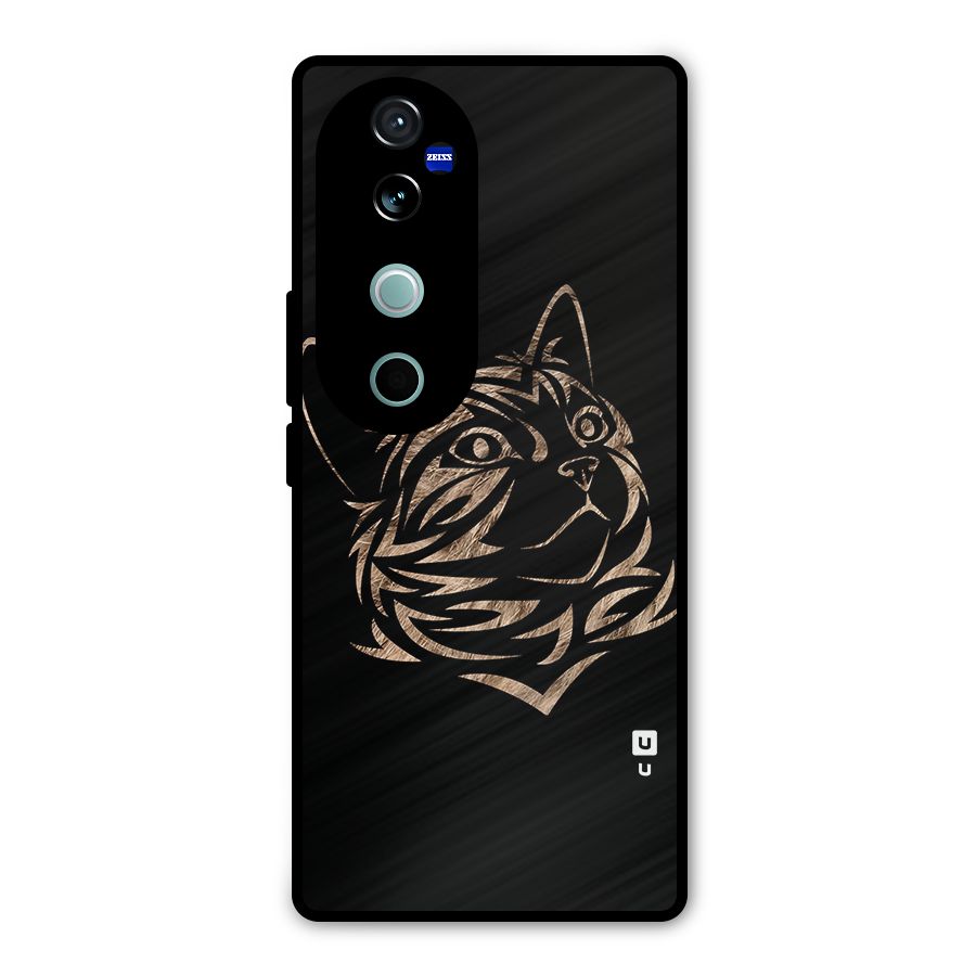 Tribal Cat Metal Back Case for Vivo V40