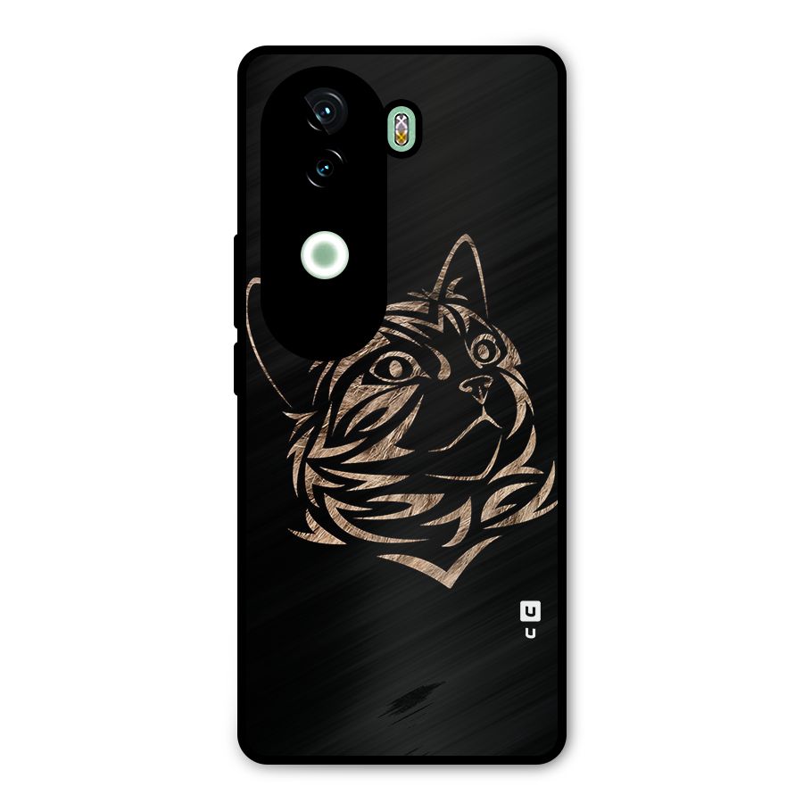 Tribal Cat Metal Back Case for Vivo V40e