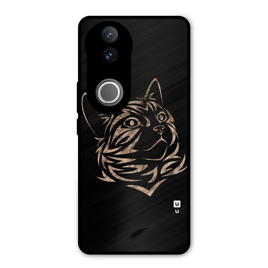 Tribal Cat Metal Back Case for Vivo V50e