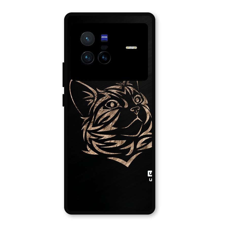 Tribal Cat Metal Back Case for Vivo X80