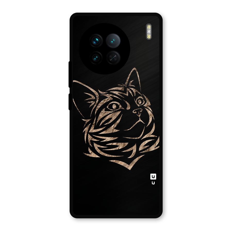 Tribal Cat Metal Back Case for Vivo X90