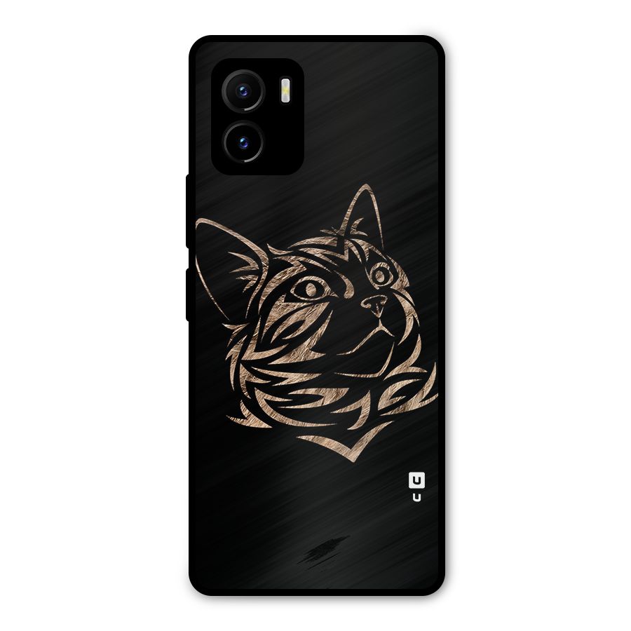 Tribal Cat Metal Back Case for Vivo Y15s