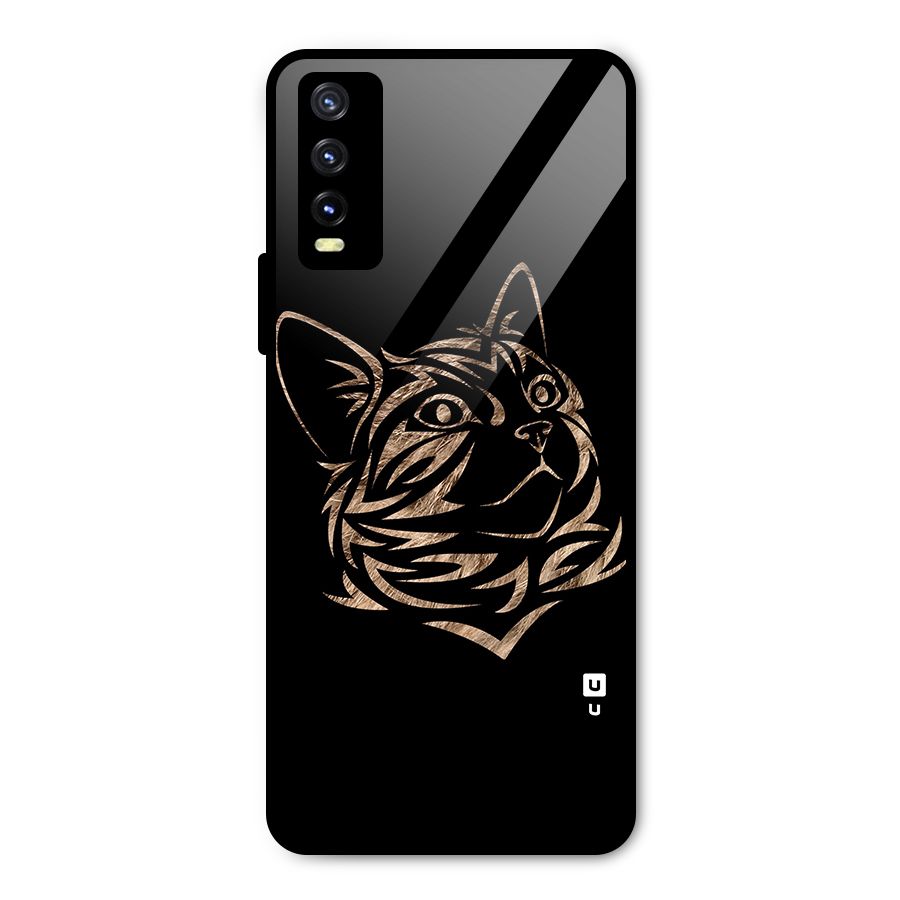 Tribal Cat Metal Back Case for Vivo Y20t