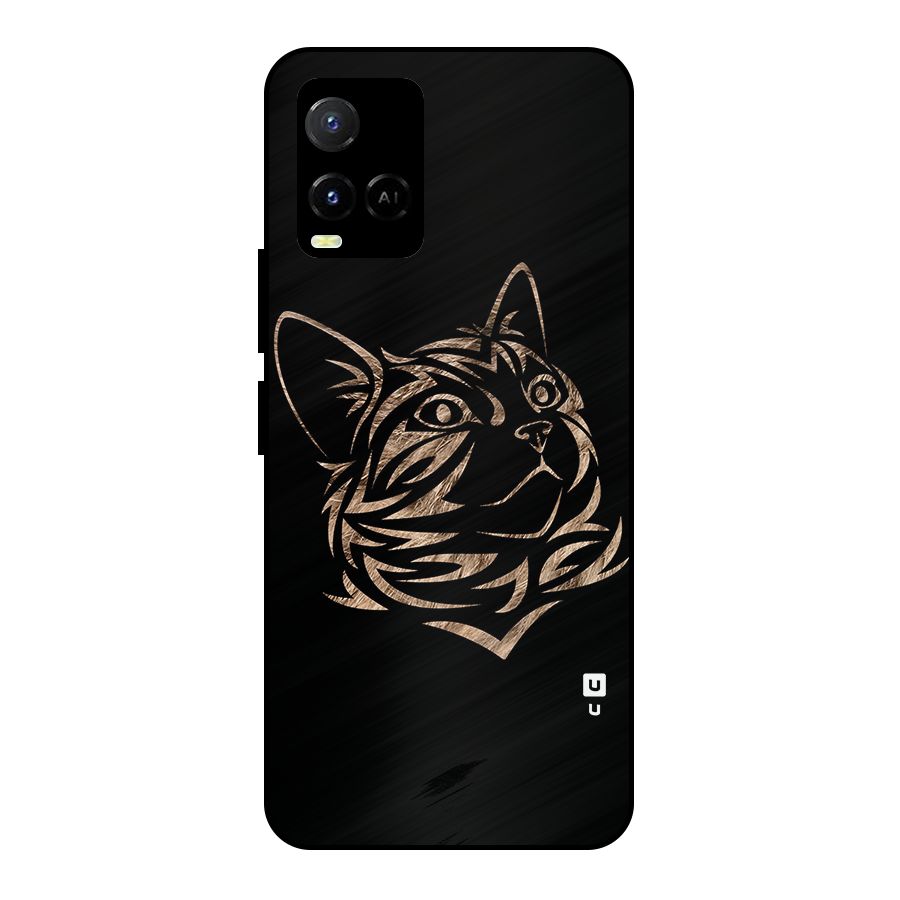 Tribal Cat Metal Back Case for Vivo Y21T