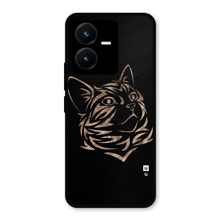 Tribal Cat Metal Back Case for Vivo Y22