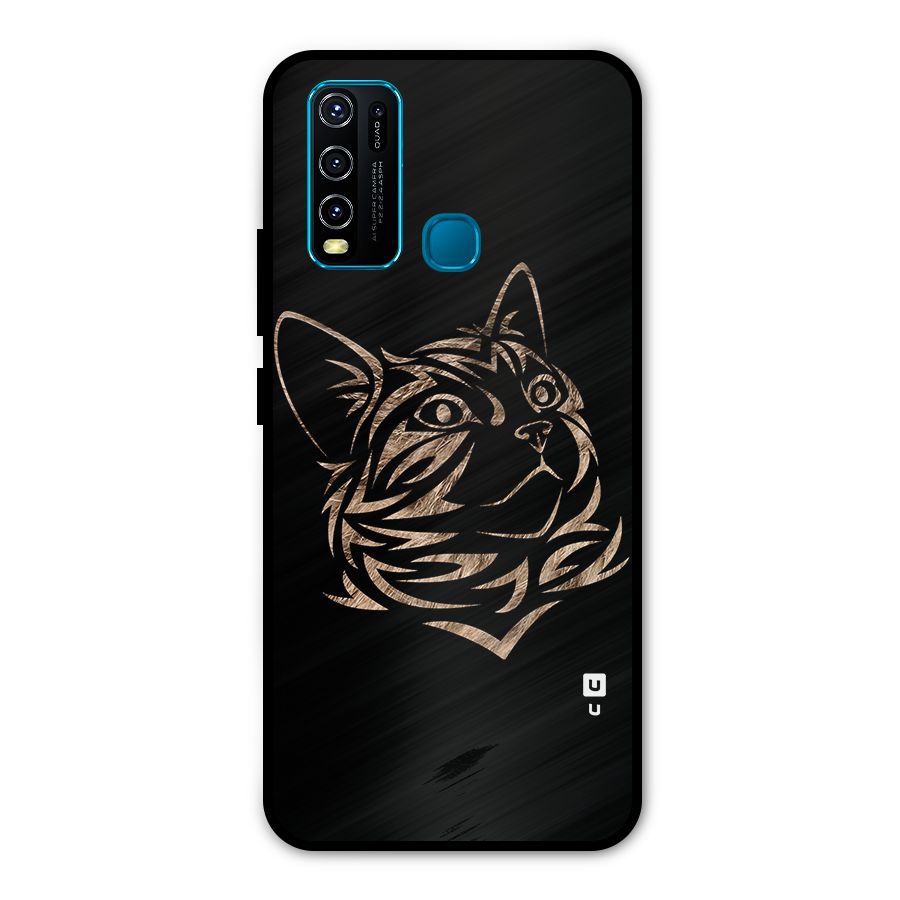 Tribal Cat Metal Back Case for Vivo Y30