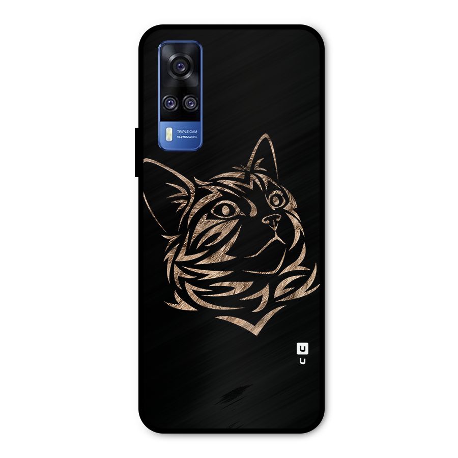 Tribal Cat Metal Back Case for Vivo Y31
