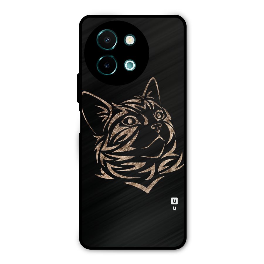 Tribal Cat Metal Back Case for Vivo Y58