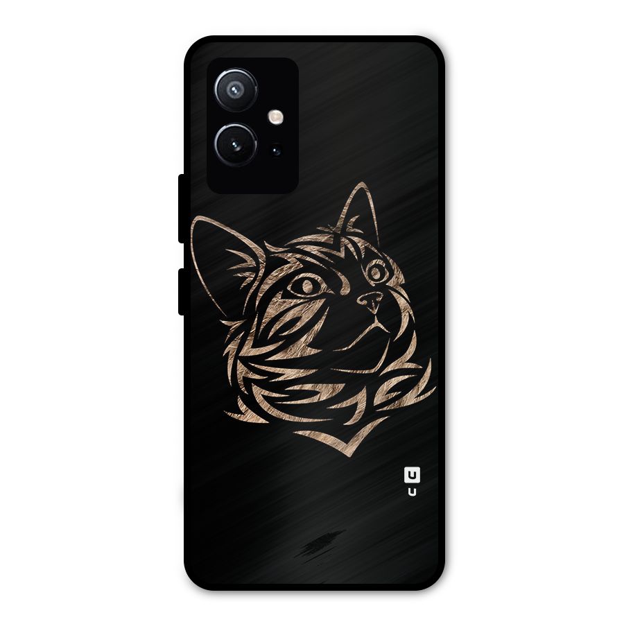 Tribal Cat Metal Back Case for Vivo Y75 5G