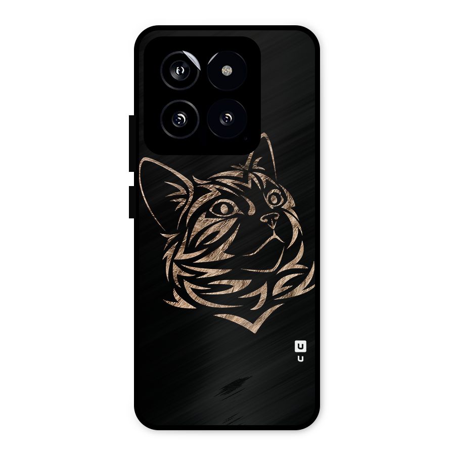 Tribal Cat Metal Back Case for Xiaomi 14