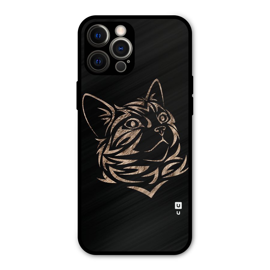 Tribal Cat Metal Back Case for iPhone 12 Pro Max