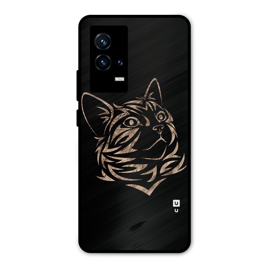 Tribal Cat Metal Back Case for iQOO 9 5G