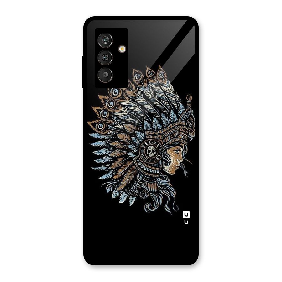 Tribal Design Glass Back Case for Galaxy M13