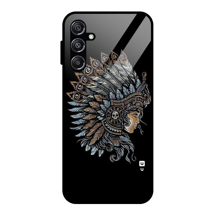 Tribal Design Glass Back Case for Galaxy M34 5G