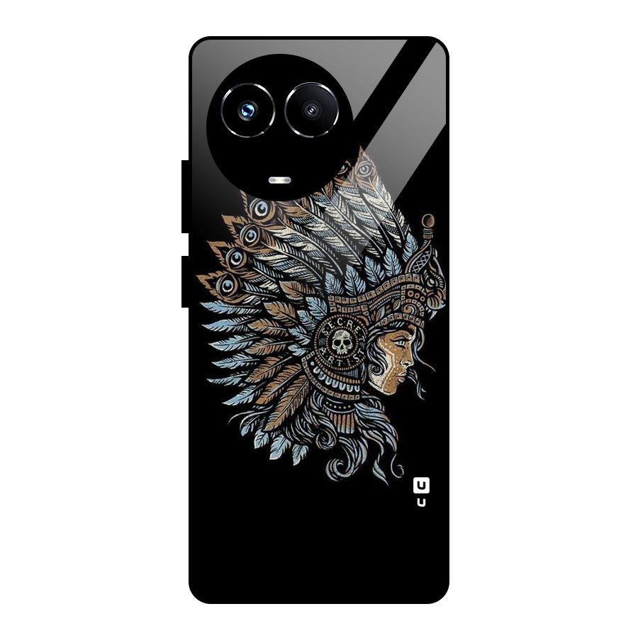 Tribal Design Glass Back Case for Realme 11X