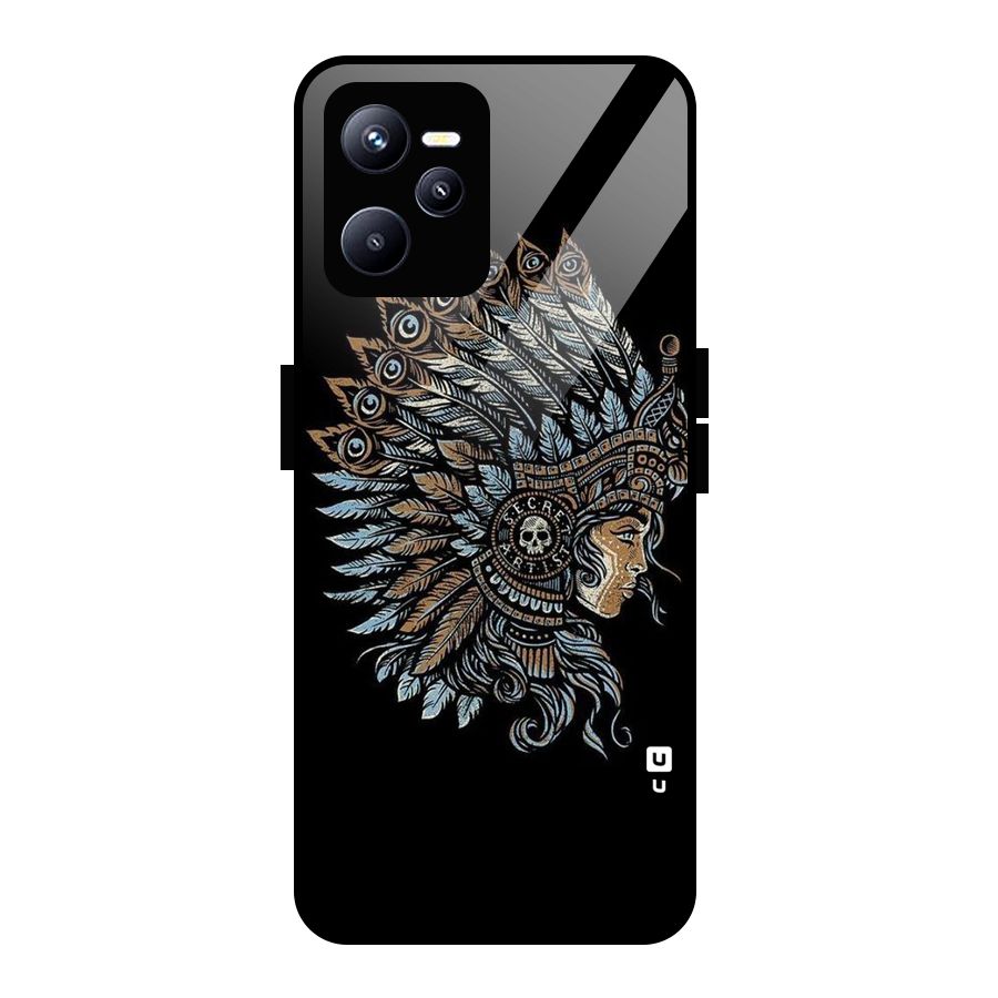 Tribal Design Glass Back Case for Realme C35