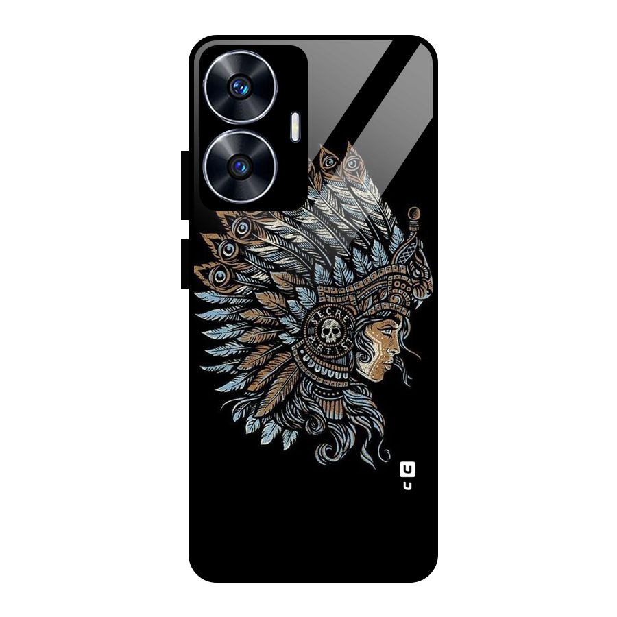 Tribal Design Glass Back Case for Realme Narzo N55