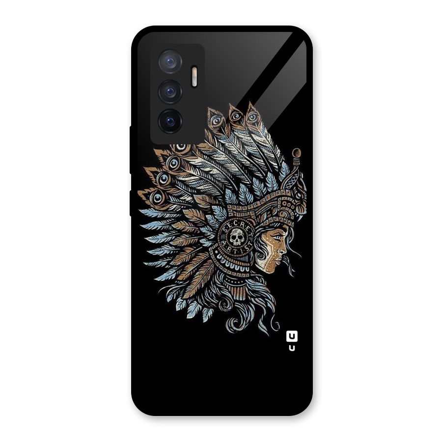 Tribal Design Glass Back Case for Vivo V23e
