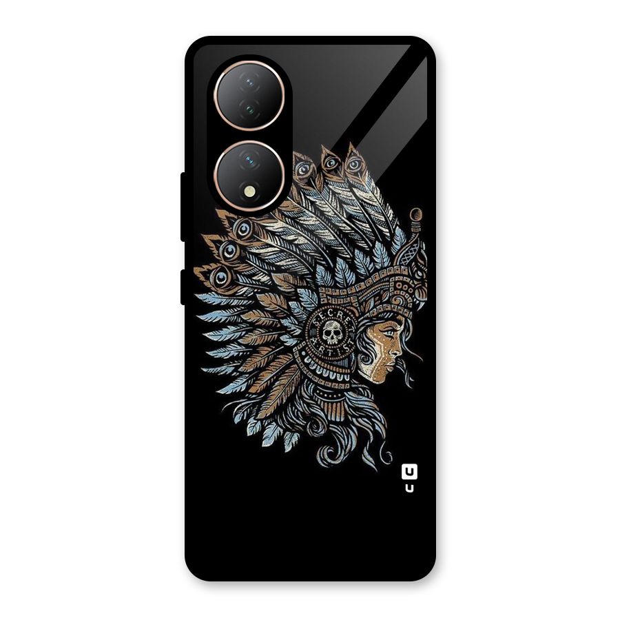Tribal Design Glass Back Case for Vivo Y100A