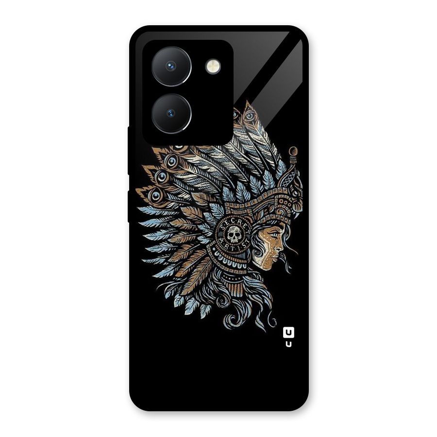 Tribal Design Glass Back Case for Vivo Y36
