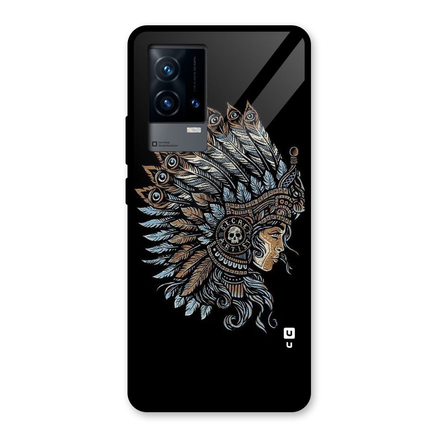 Tribal Design Glass Back Case for iQOO 9 5G