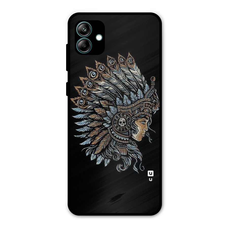 Tribal Design Metal Back Case for Galaxy A04