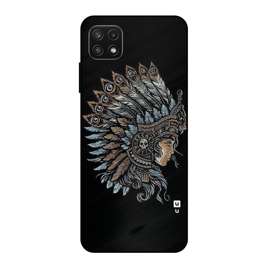Tribal Design Metal Back Case for Galaxy A22 5G