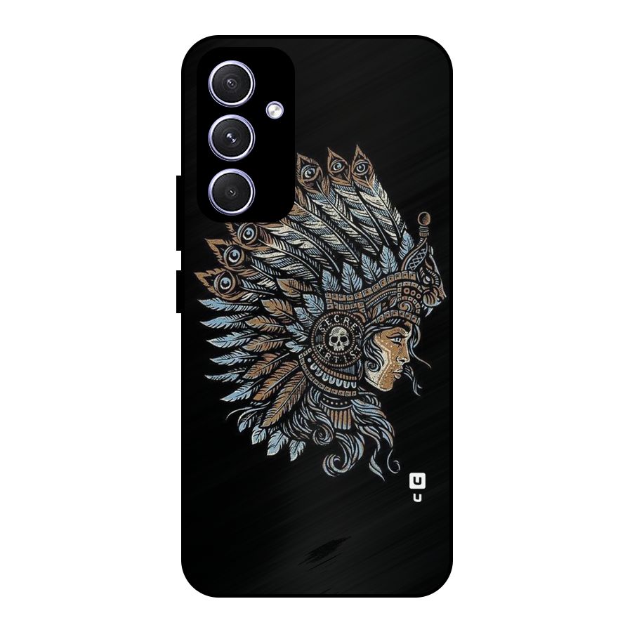 Tribal Design Metal Back Case for Galaxy A54