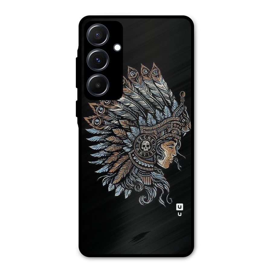 Tribal Design Metal Back Case for Galaxy A55