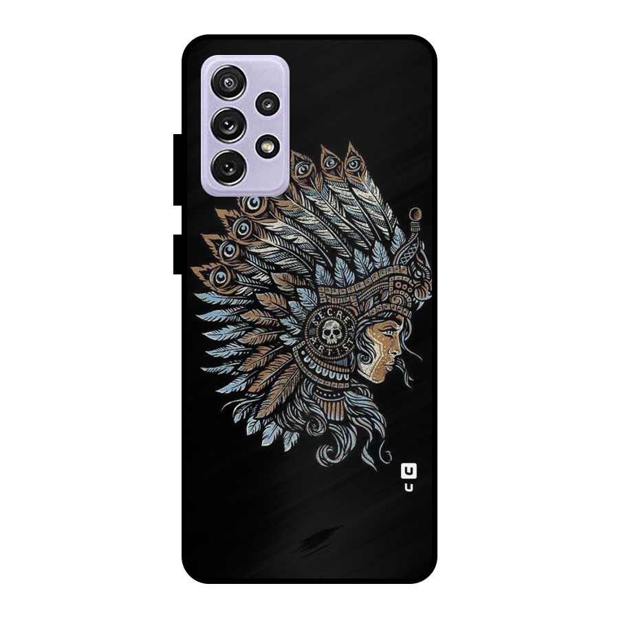 Tribal Design Metal Back Case for Galaxy A72