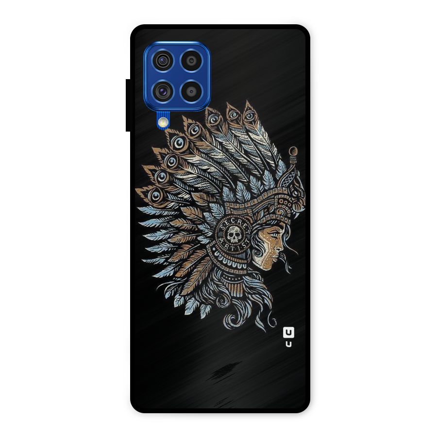 Tribal Design Metal Back Case for Galaxy F62