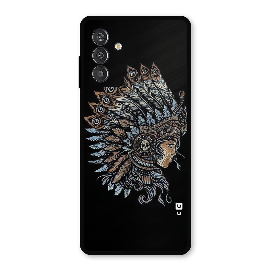 Tribal Design Metal Back Case for Galaxy M14 5G