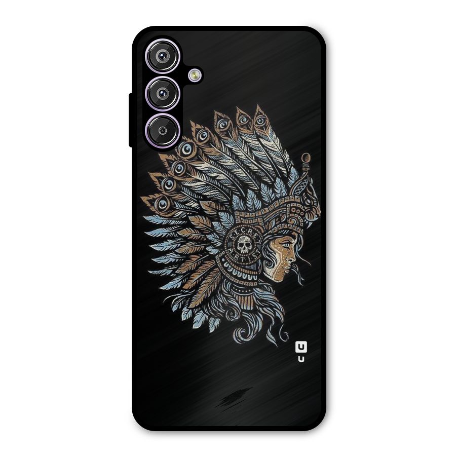 Tribal Design Metal Back Case for Galaxy M15