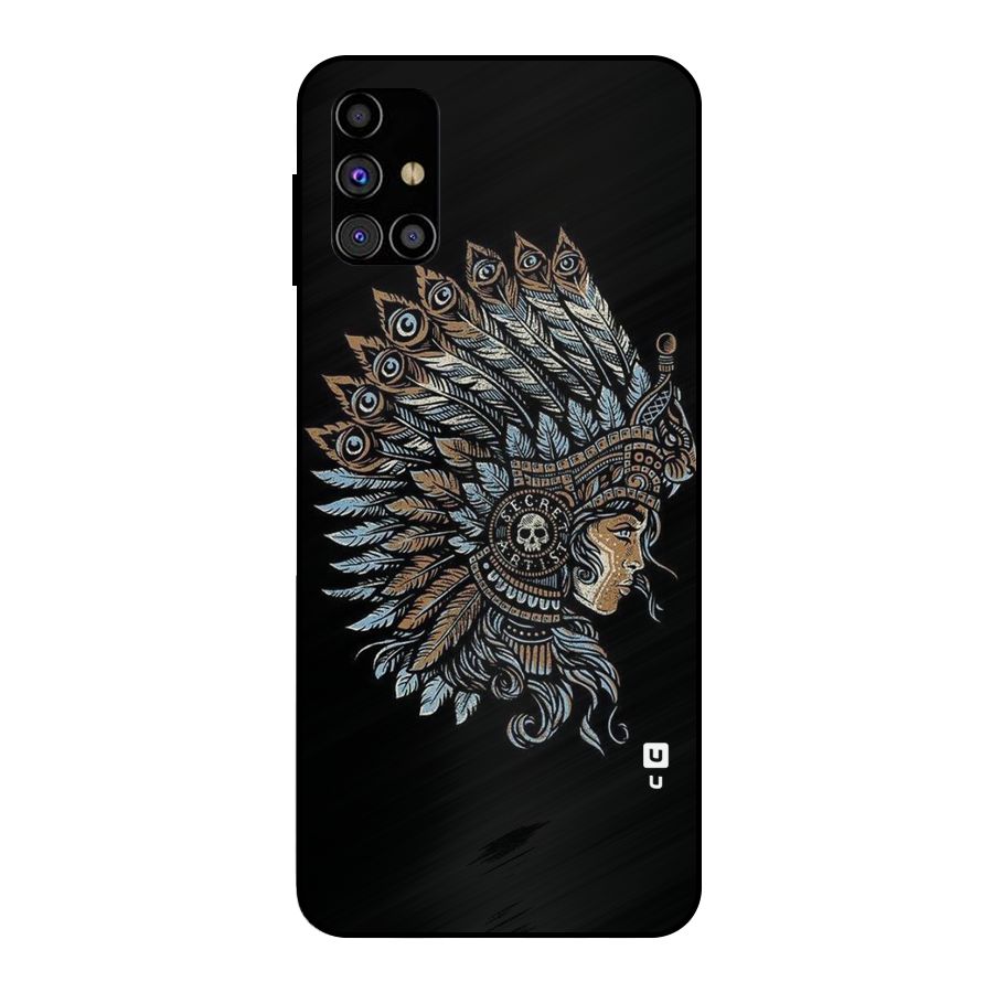 Tribal Design Metal Back Case for Galaxy M31s