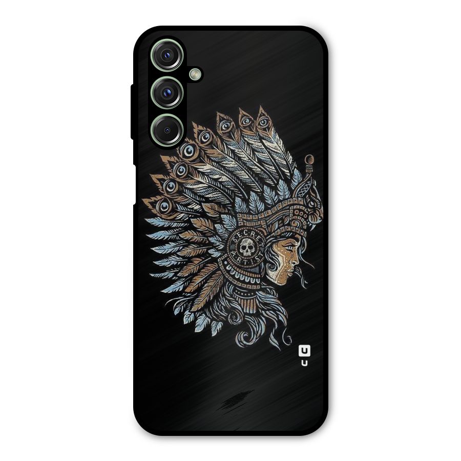 Tribal Design Metal Back Case for Galaxy M34