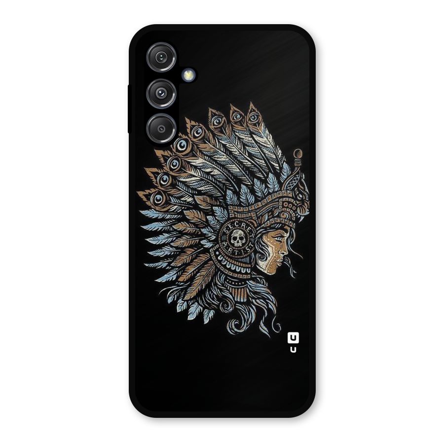 Tribal Design Metal Back Case for Galaxy M34 5G