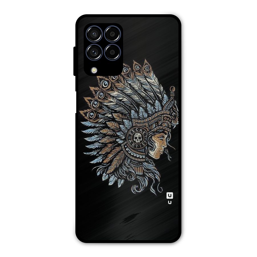 Tribal Design Metal Back Case for Galaxy M53 5G