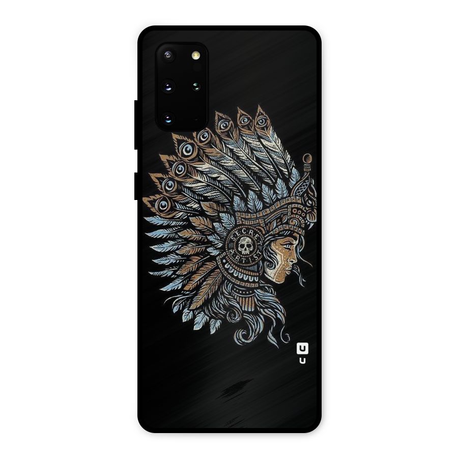 Tribal Design Metal Back Case for Galaxy S20 Plus